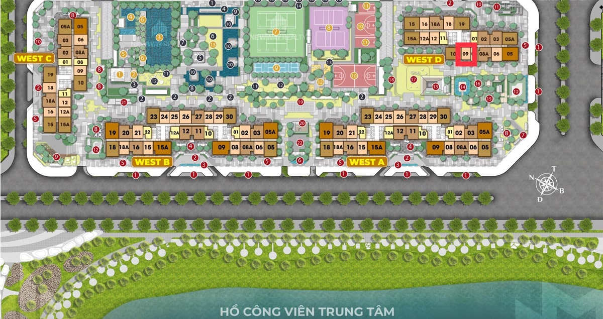 Masteri West Heights Vi tri mat ho