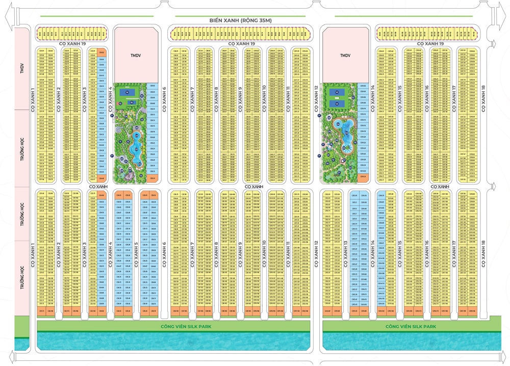 Tong mat bang Palm Villas